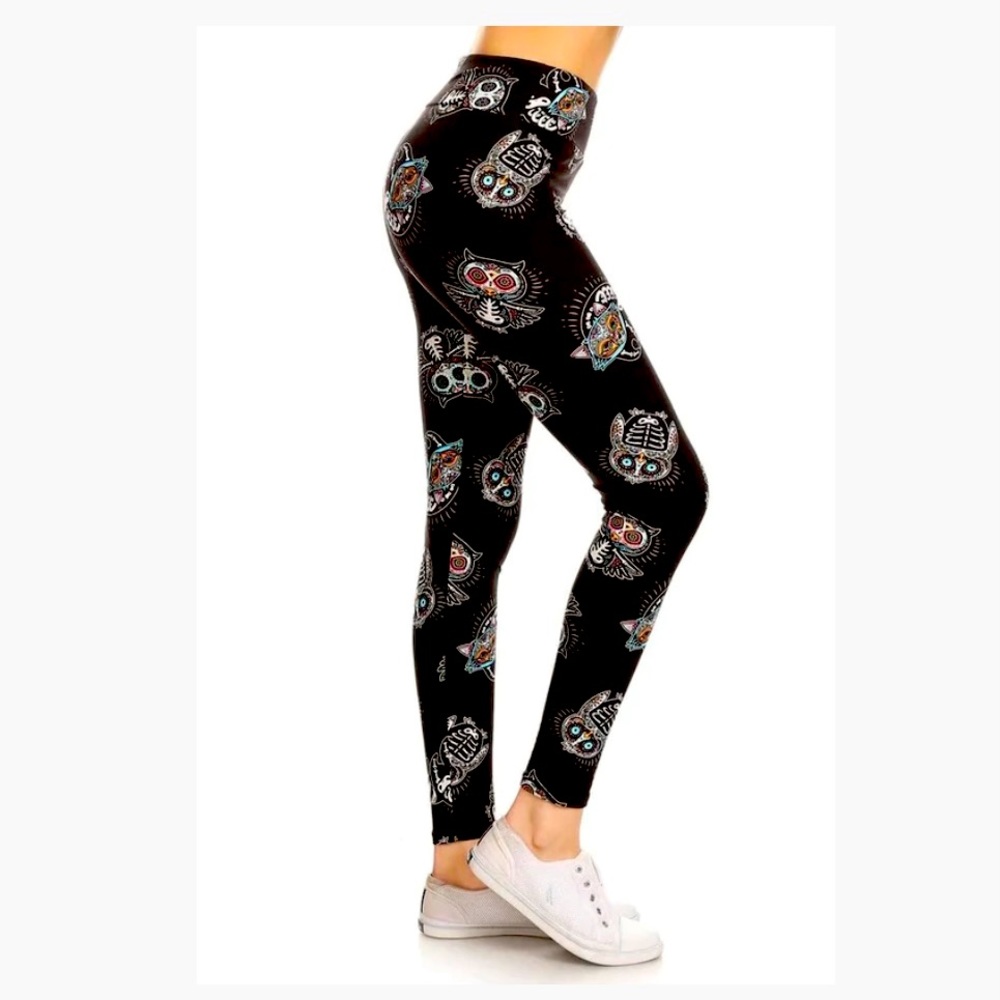 Skeleton Animals Leggings. High Waist